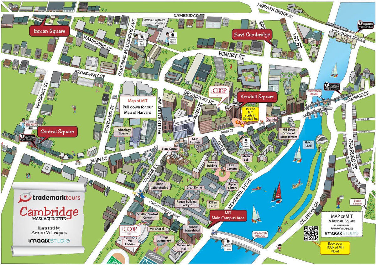 Mit Us Map Map of MIT – Trademark Tours